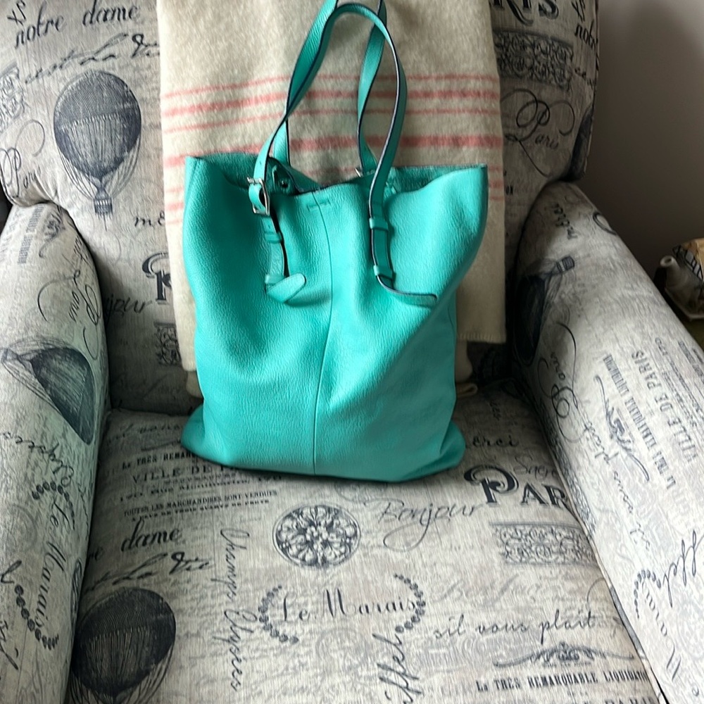 Gap extra large Turquoise Leather Tote Bag - Women